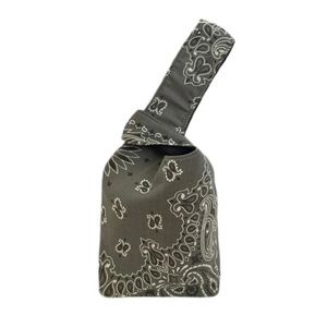 Yaito Grey Paisley One Handle Knot Bag